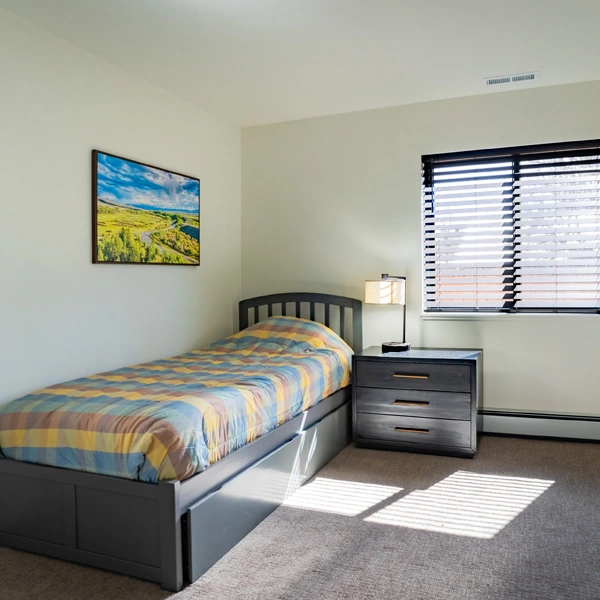 Inside a bedroom at the landing our residential treatment center