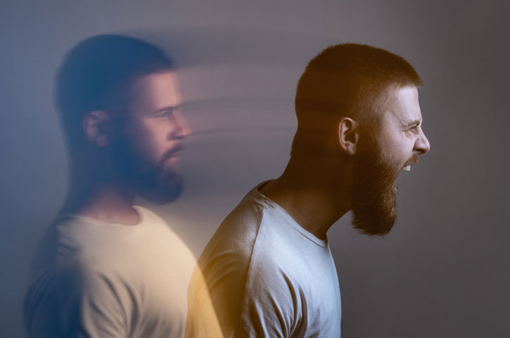 man showing signs of dual diagnosis